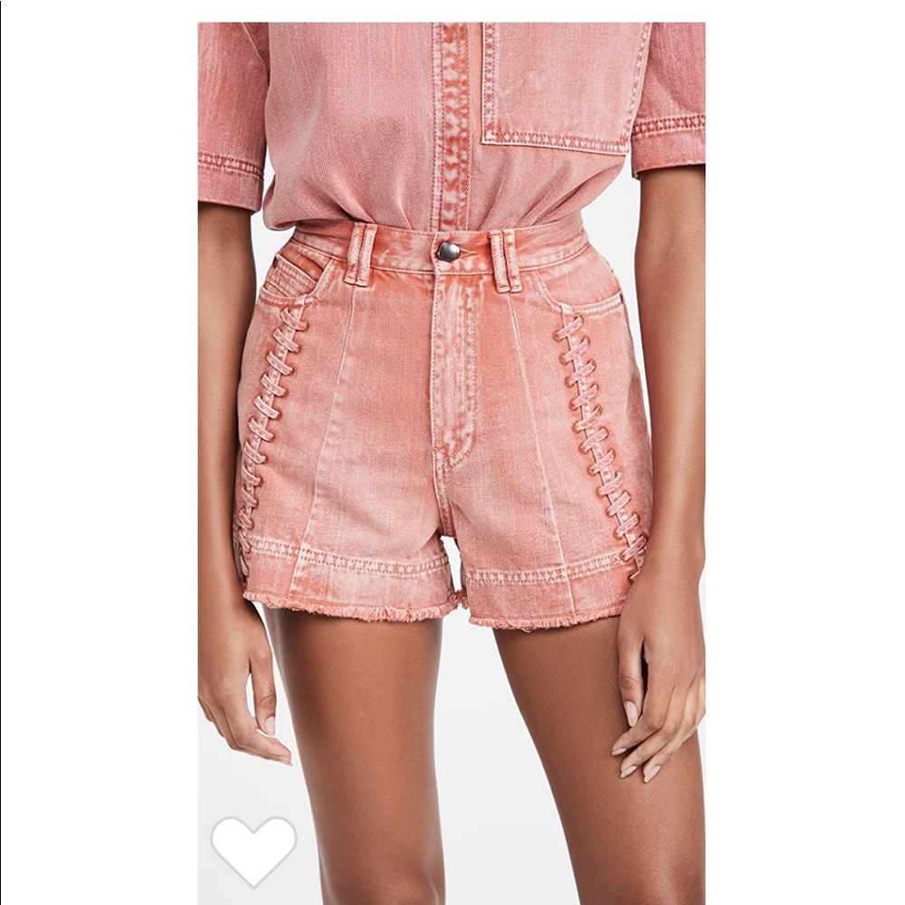 Cool Girl Chic Lace-up Detail Denim Shorts